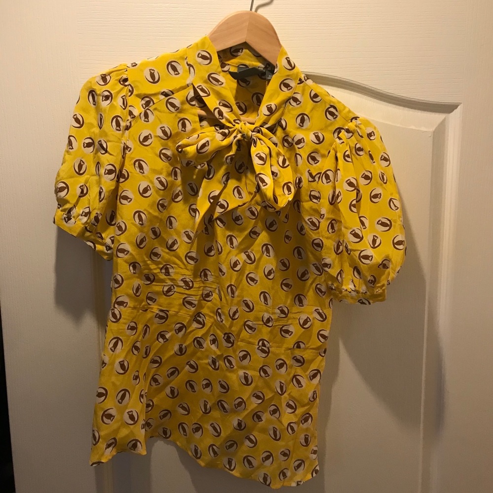 Owl print blouse